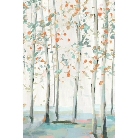 Emerald Forest II   Gold Ornate Wood Framed Art Print with Double Matting by Isabelle Z