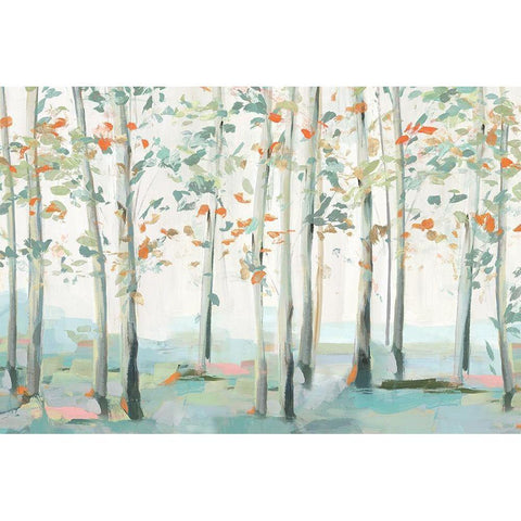 Emerald Forest III   Black Modern Wood Framed Art Print with Double Matting by Isabelle Z