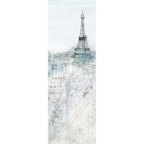 Soir De Paris II   Black Modern Wood Framed Art Print with Double Matting by Isabelle Z