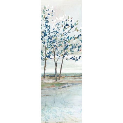 Blue Ridge III   White Modern Wood Framed Art Print by Isabelle Z