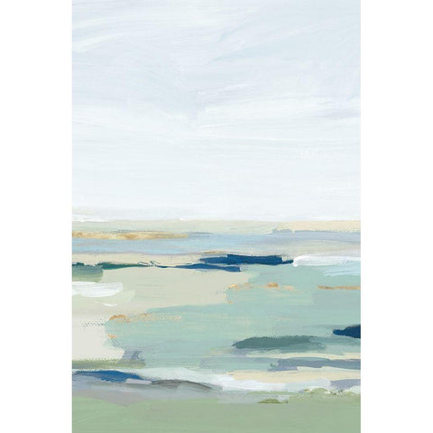 Burbank Blue II   Black Modern Wood Framed Art Print with Double Matting by Isabelle Z