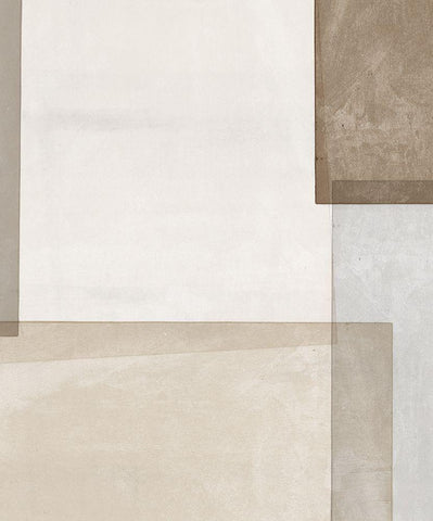 In Greige White Modern Wood Framed Art Print with Double Matting by Isabelle Z