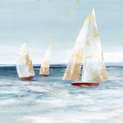 Mainsail  Black Modern Wood Framed Art Print by Isabelle Z