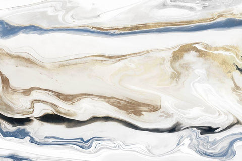 Synthesis I  White Modern Wood Framed Art Print with Double Matting by Isabelle Z