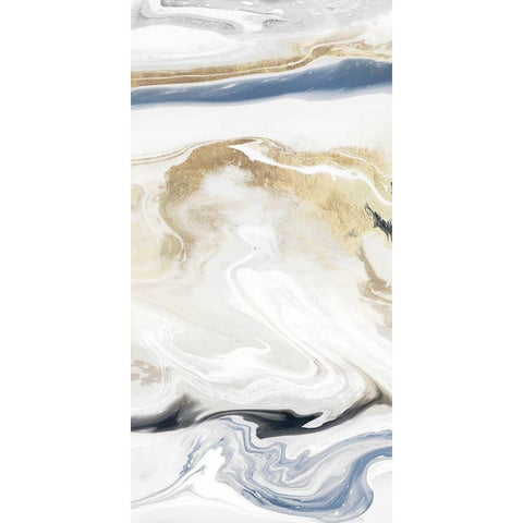Synthesis IV Black Modern Wood Framed Art Print with Double Matting by Isabelle Z