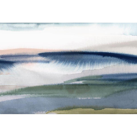 Eventide I  Black Modern Wood Framed Art Print with Double Matting by Isabelle Z