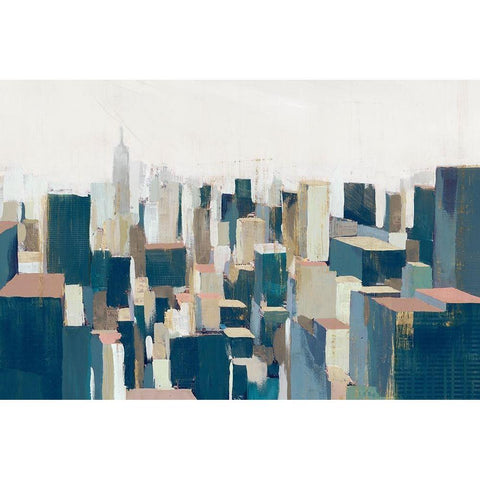 Empire City  Gold Ornate Wood Framed Art Print with Double Matting by Isabelle Z
