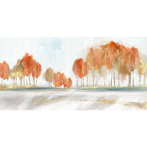 Autumn Shade I  Black Modern Wood Framed Art Print with Double Matting by Isabelle Z