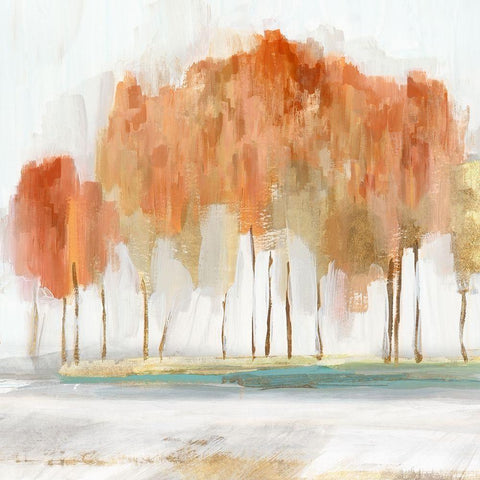 Autumn Shade III   Gold Ornate Wood Framed Art Print with Double Matting by Isabelle Z