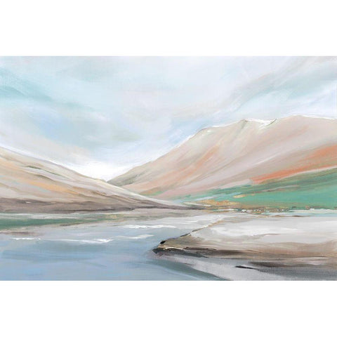 Royal Hills White Modern Wood Framed Art Print by Isabelle Z