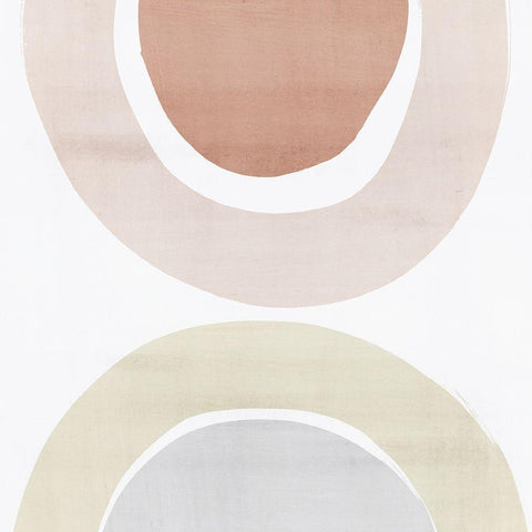 Bend of Colors I White Modern Wood Framed Art Print with Double Matting by Isabelle Z