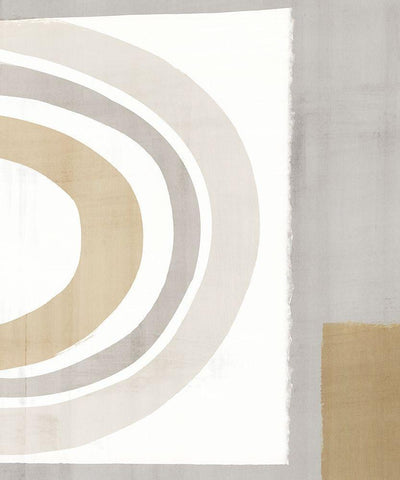 Pastel Color Block  White Modern Wood Framed Art Print with Double Matting by Isabelle Z