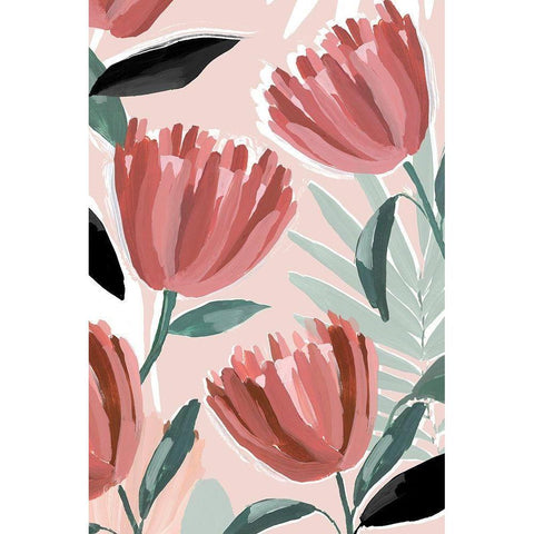 Dreamy Petals II Gold Ornate Wood Framed Art Print with Double Matting by Isabelle Z