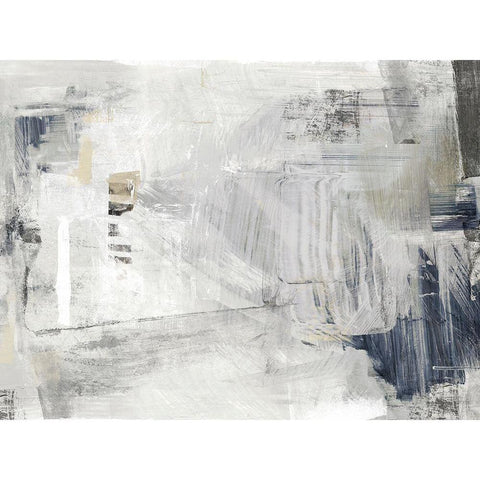 Mingled White Modern Wood Framed Art Print by Isabelle Z