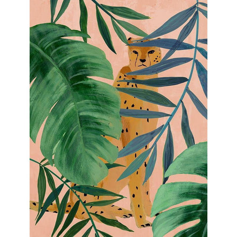 Silent Jungle White Modern Wood Framed Art Print by Isabelle Z