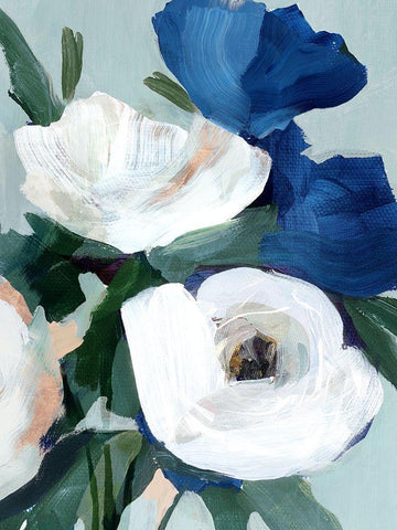 Eternal Spring II White Modern Wood Framed Art Print with Double Matting by Isabelle Z