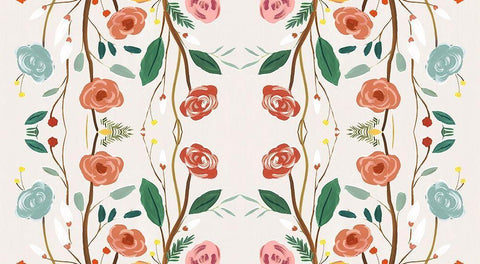 Lost Garden White Modern Wood Framed Art Print with Double Matting by Isabelle Z