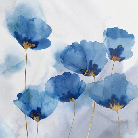 Pretty in Blue II White Modern Wood Framed Art Print by Isabelle Z