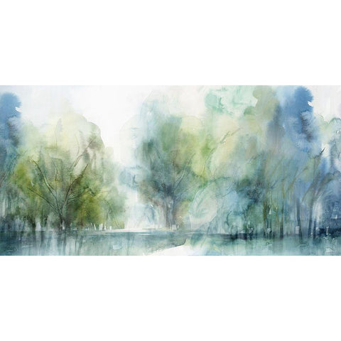 Blue Silence Black Modern Wood Framed Art Print by Isabelle Z