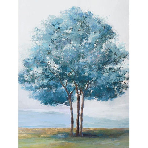 Blue Crown Black Modern Wood Framed Art Print with Double Matting by Isabelle Z