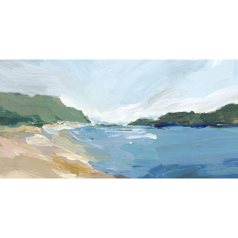 Brisk Landscape Black Modern Wood Framed Art Print by Isabelle Z