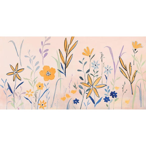 Spring Parade I Black Modern Wood Framed Art Print by Isabelle Z