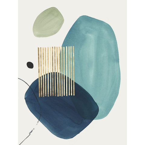 Pistachio Dreams I  Black Modern Wood Framed Art Print by Isabelle Z
