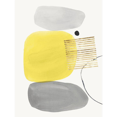 Pistachio Dreams II Yellow Version Black Modern Wood Framed Art Print by Isabelle Z