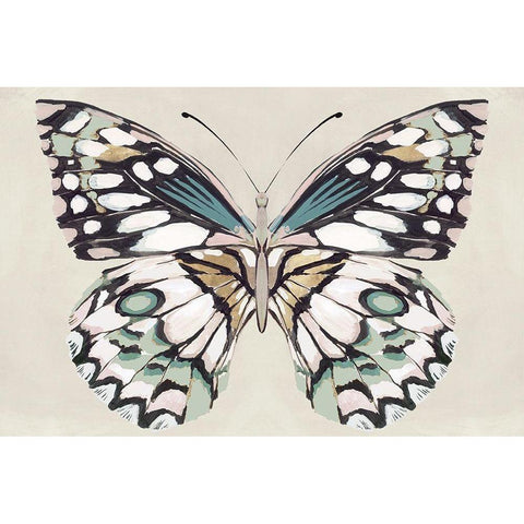Butterflys Kiss I  Black Modern Wood Framed Art Print by Isabelle Z