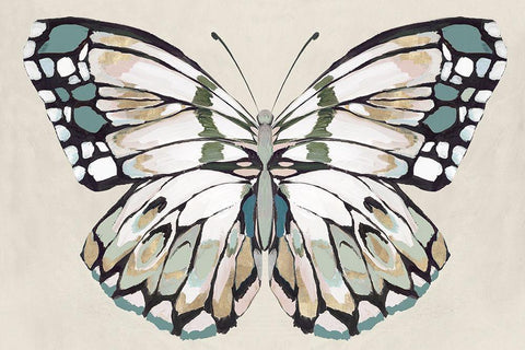 Butterflys Kiss II Black Ornate Wood Framed Art Print with Double Matting by Isabelle Z
