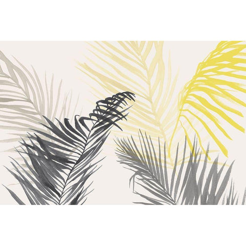 Summer Swaying Palms  Gold Ornate Wood Framed Art Print with Double Matting by Isabelle Z