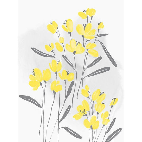 Wallflower I White Modern Wood Framed Art Print by Isabelle Z
