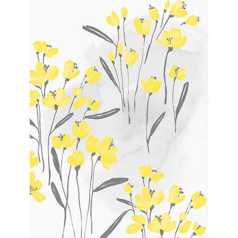 Wallflower II  Black Modern Wood Framed Art Print by Isabelle Z