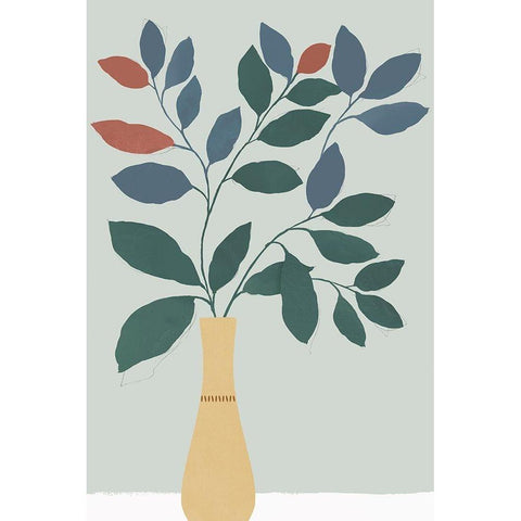 Summer Planter I  White Modern Wood Framed Art Print by Isabelle Z