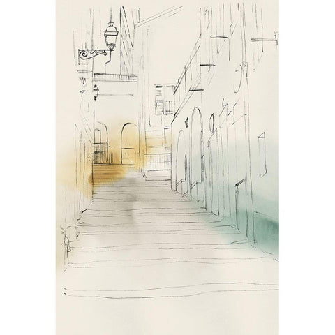 City Sketches IV Black Modern Wood Framed Art Print by Isabelle Z