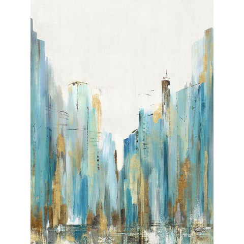 City Rush I  Gold Ornate Wood Framed Art Print with Double Matting by Isabelle Z