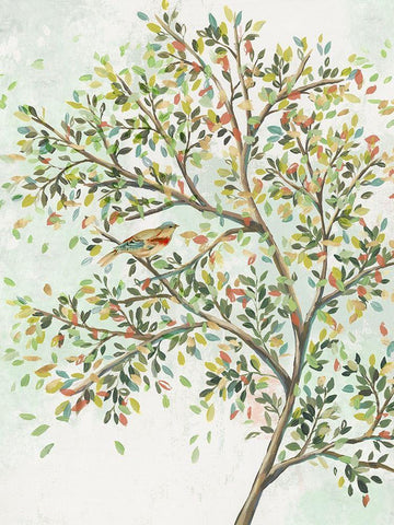 Spring Tree I  Black Ornate Wood Framed Art Print with Double Matting by Isabelle Z