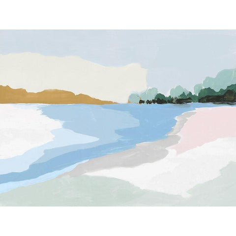 Soft Coastal I  White Modern Wood Framed Art Print by Isabelle Z