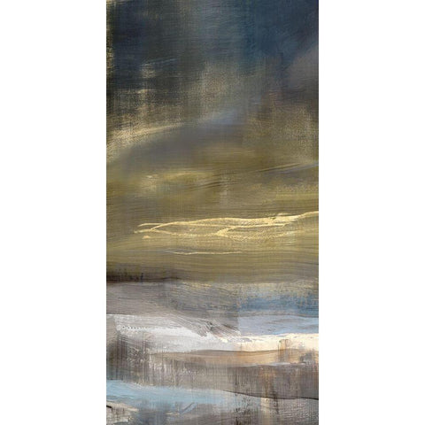 Golden Dawn II White Modern Wood Framed Art Print by Isabelle Z