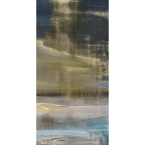 Golden Dawn III Black Modern Wood Framed Art Print by Isabelle Z