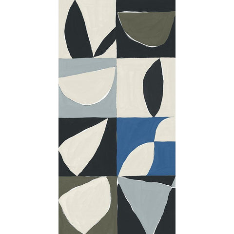 Mayan Pattern II Black Modern Wood Framed Art Print by Isabelle Z
