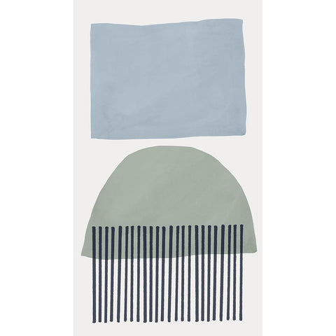 Mullholland Drive III Blue Version Black Modern Wood Framed Art Print by Isabelle Z