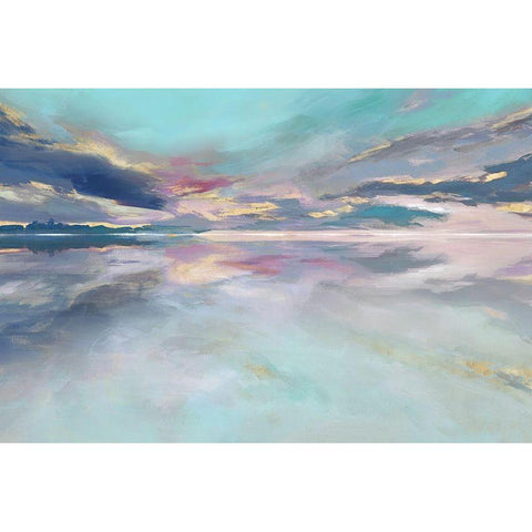 Reflection Basin  Black Modern Wood Framed Art Print with Double Matting by Isabelle Z