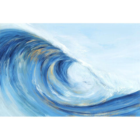 Wave Curl I  Black Modern Wood Framed Art Print by Isabelle Z