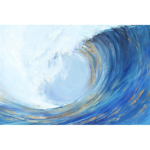 Wave Curl II  White Modern Wood Framed Art Print by Isabelle Z