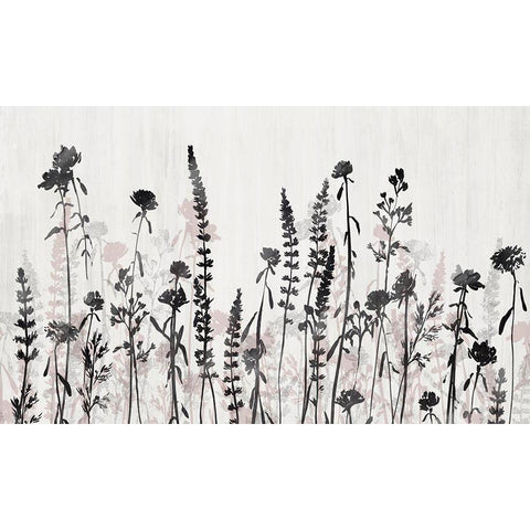 Wildflower Garden  Black Modern Wood Framed Art Print by Isabelle Z