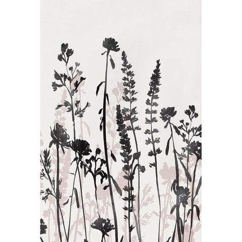 Wildflower Blooming Garden I  White Modern Wood Framed Art Print by Isabelle Z
