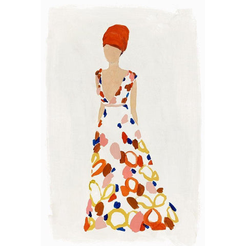 Floral Fashion III White Modern Wood Framed Art Print by Isabelle Z