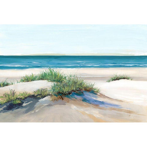 Beach Sand Dune II Black Modern Wood Framed Art Print by Isabelle Z