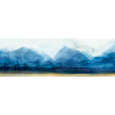 Indgio Mountains  Black Modern Wood Framed Art Print by Isabelle Z